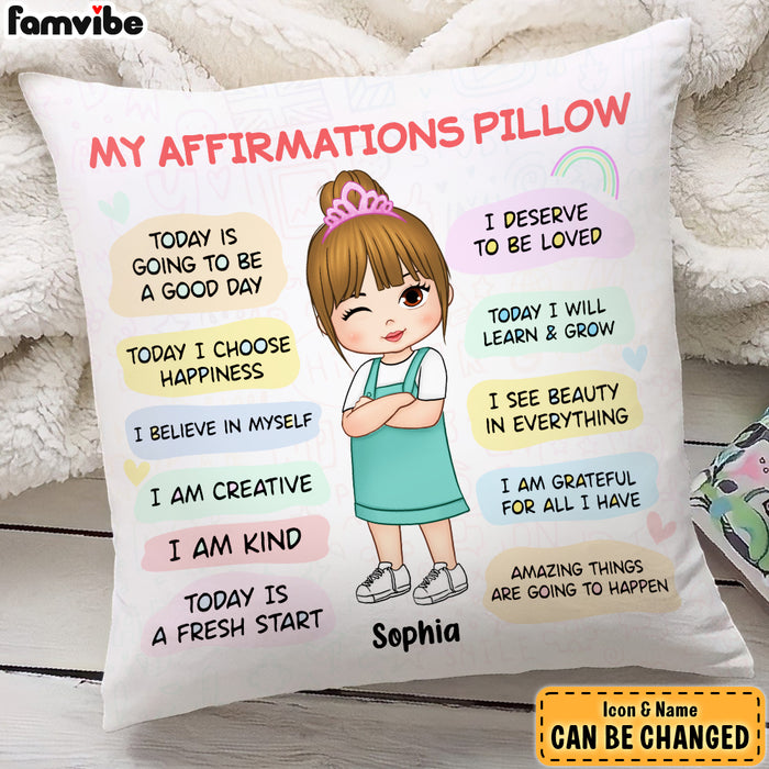 Personalized Gift For Granddaughter Daily Affirmation Pillow 27792 1