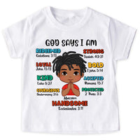 Personalized Gift For Grandson God Says Bible Verses Kid T Shirt 27796 thumb 1