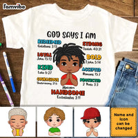 Personalized Gift For Grandson God Says Bible Verses Kid T Shirt 27796 thumb 1