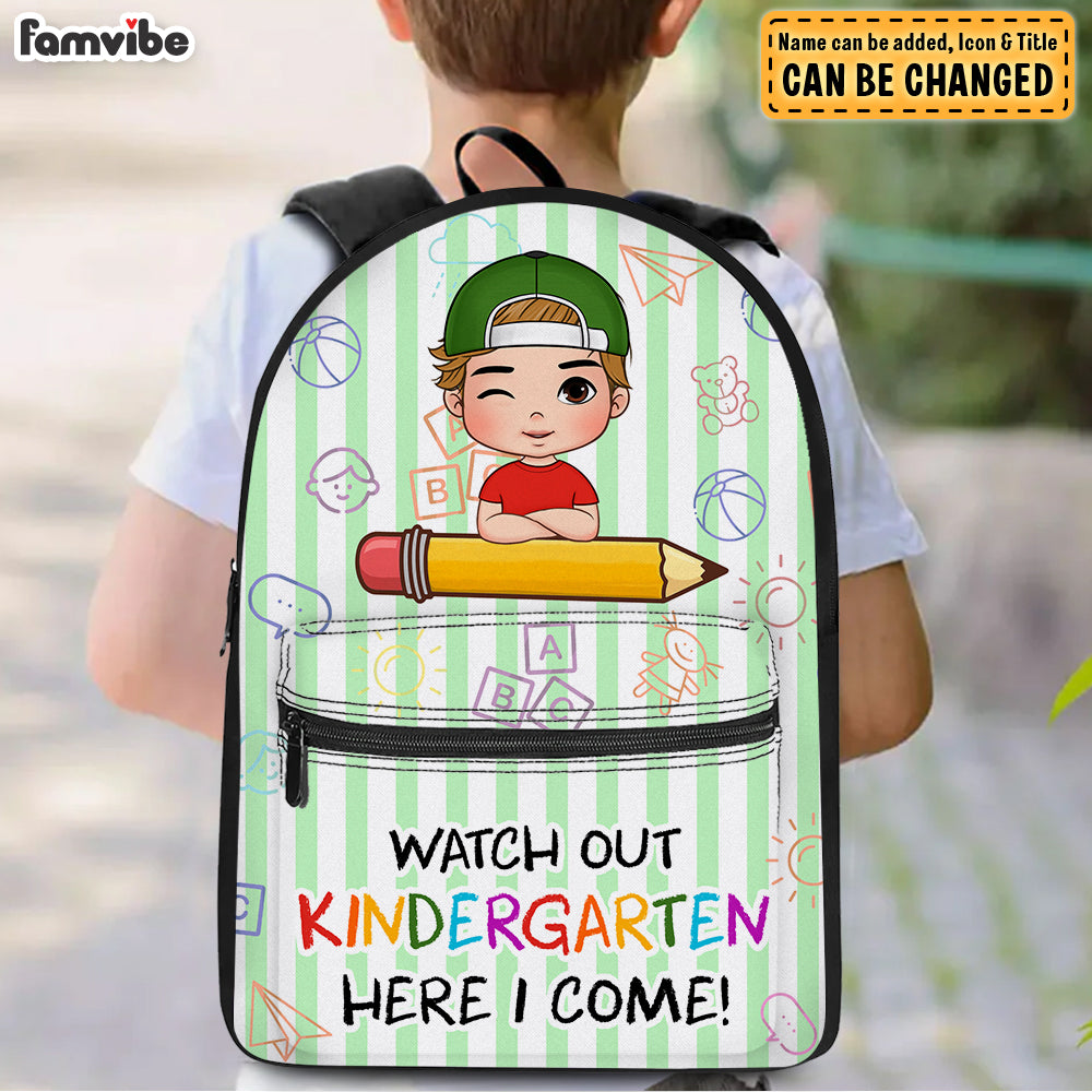 Personalized Gifts For Grandson Back To School Here I Come BackPack 27797 Primary Mockup