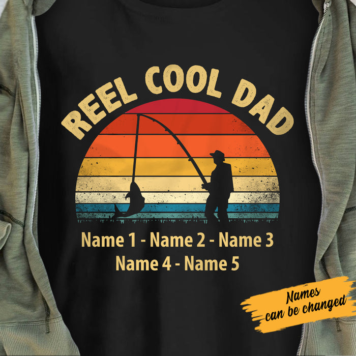 Personalized Reel Cool Dad Grandpa Fishing T Shirt MY145 81O57 - Famvibe