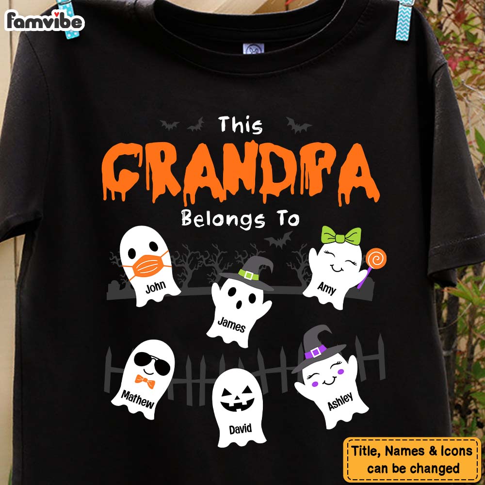 Personalized Gift For Grandpa Halloween This Papa Belongs To Shirt Hoodie Sweatshirt 27801 Primary Mockup