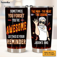 Personalized Gift For Grill Grandpa Awesome Reminder Steel Tumbler 27804 thumb 1