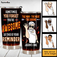 Personalized Gift For Grill Grandpa Awesome Reminder Steel Tumbler 27804 thumb 1