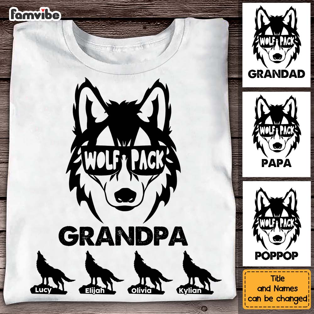 Personalized Gift For Grandpa Wolf Shirt Hoodie Sweatshirt 27810 Primary Mockup