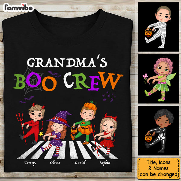 Customized 'Grandma's Boo Crew' Apparel - Shirt for a Special Gif - Famvibe