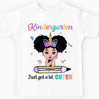 Personalized Gift For Granddaughter Back To School Just Got A Lot Cuter Kid T Shirt 27812 thumb 1
