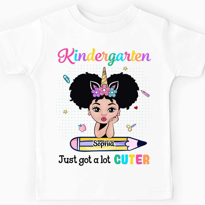 Personalized Gift For Granddaughter Back To School Just Got A Lot Cuter Kid T Shirt 27812 1
