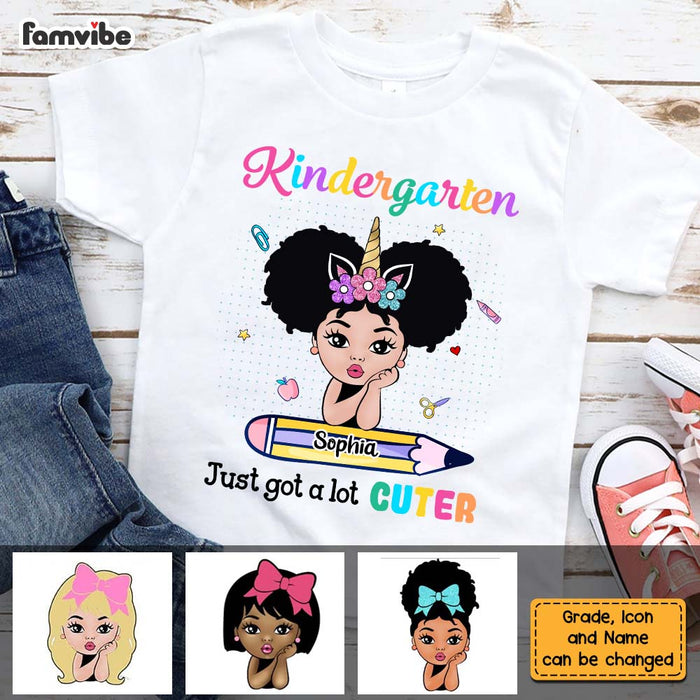 Personalized Gift For Granddaughter Back To School Just Got A Lot Cuter Kid T Shirt 27812 1