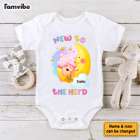 Personalized Newborn Gifts Sheep New To The Herd Baby Onesie 27818 thumb 1