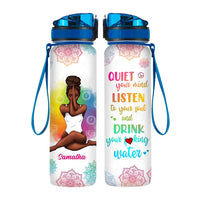 Personalized Daughter Yoga Quiet Your Mind Listen To Your Soul Tracker Bottle 27824 thumb 1