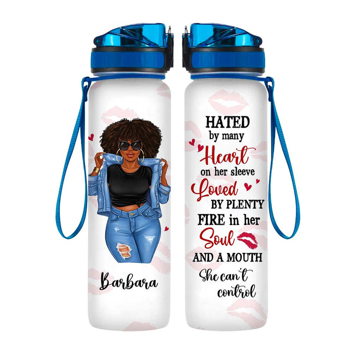Personalized Gift For Daughter A Mouth She Can't Control Tracker Bottle 27831 1