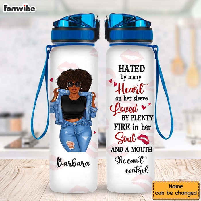 Personalized Gift For Daughter A Mouth She Can't Control Tracker Bottle 27831 1