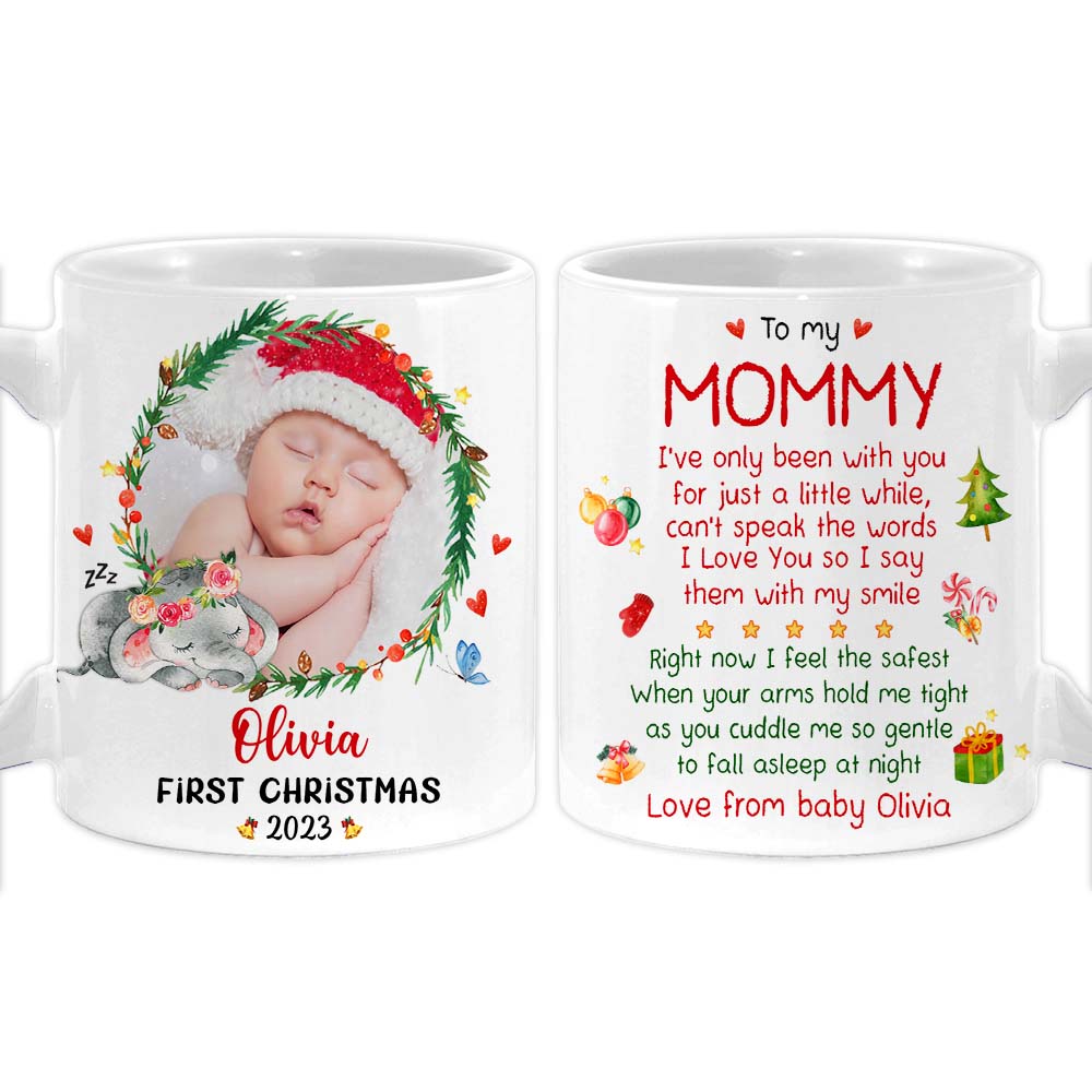 Personalized Gift For Baby First Christmas Photo Mug 27832 Primary Mockup
