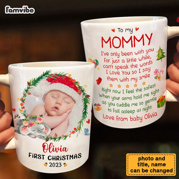 Personalized Mommy First Christmas Mug, New Parents Gifts, As Mom Gift,  Custom Photo Gift - Fam015 - Yahoo Shopping