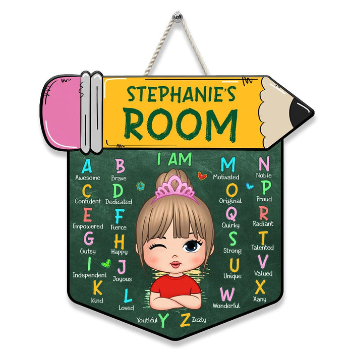 Personalized Gift For Granddaughter Alphabet Affirmation Wood Sign 27839 1
