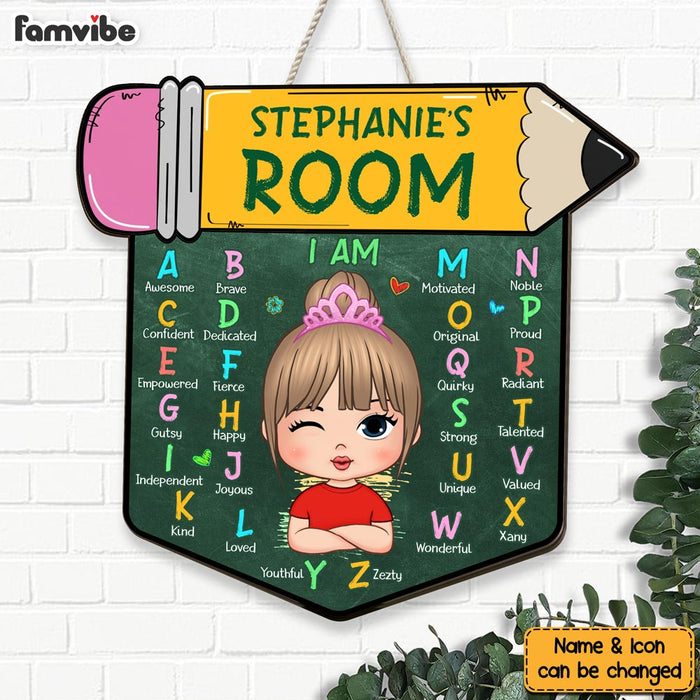 Personalized Gift For Granddaughter Alphabet Affirmation Wood Sign 27839 1