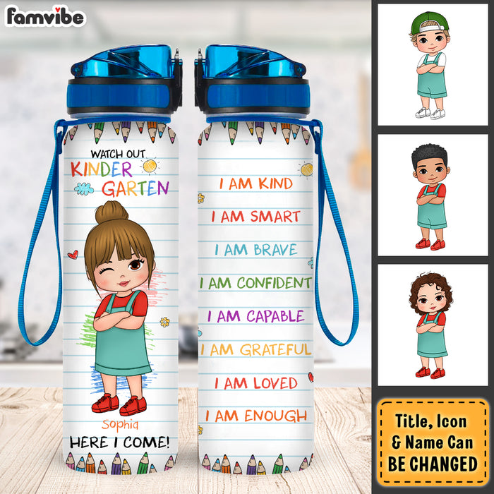 Personalized Back To School Gift For Granddaughter Affirmation Tracker Bottle 27841 1