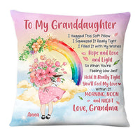 Personalized Gift For Granddaughter Hug This Flower Pillow 27845 thumb 1
