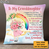 Personalized Gift For Granddaughter Hug This Flower Pillow 27845 thumb 1