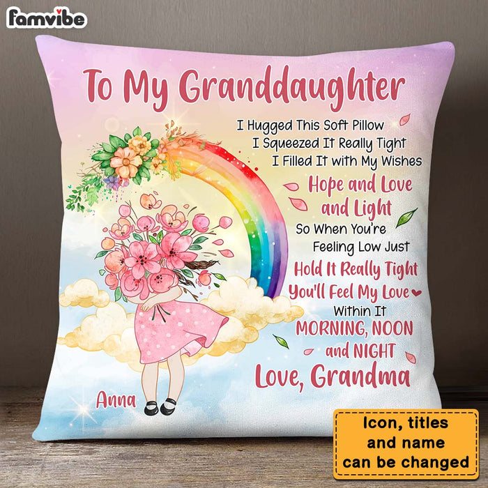 Personalized Gift For Granddaughter Hug This Flower Pillow 27845 1