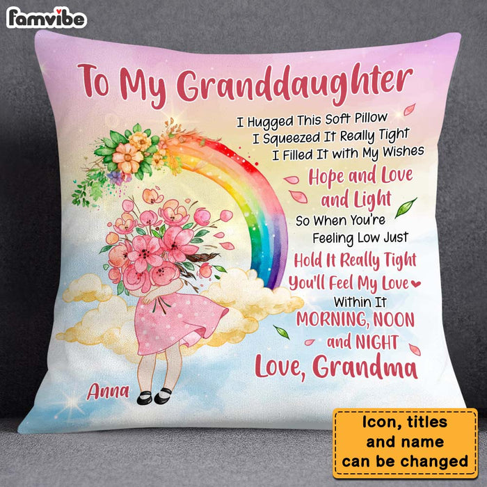 Personalized Gift For Granddaughter Hug This Flower Pillow 27845 1