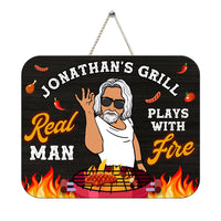 Personalized Gift For Grandpa Play With Fire Wood Sign 27846 thumb 1