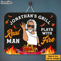 Personalized Gift For Grandpa Play With Fire Wood Sign 27846 thumb 1