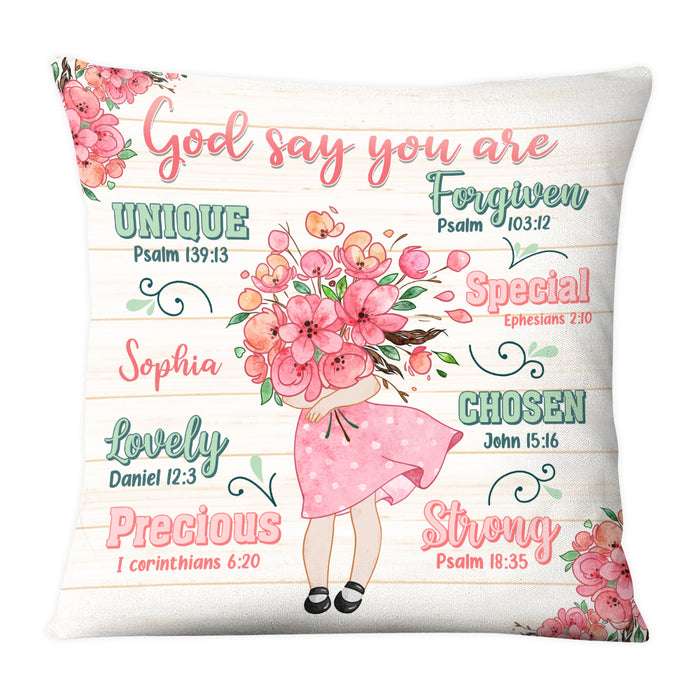 Personalized Gift For Granddaughter God Says You Are Pillow 27847 1