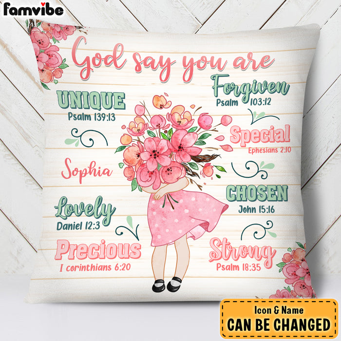 Personalized Gift For Granddaughter God Says You Are Pillow 27847 1