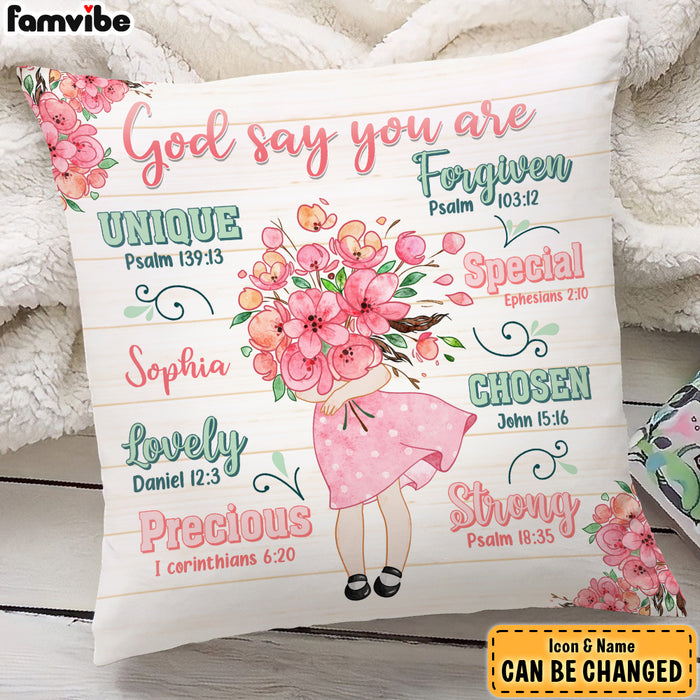 Personalized Gift For Granddaughter God Says You Are Pillow 27847 1
