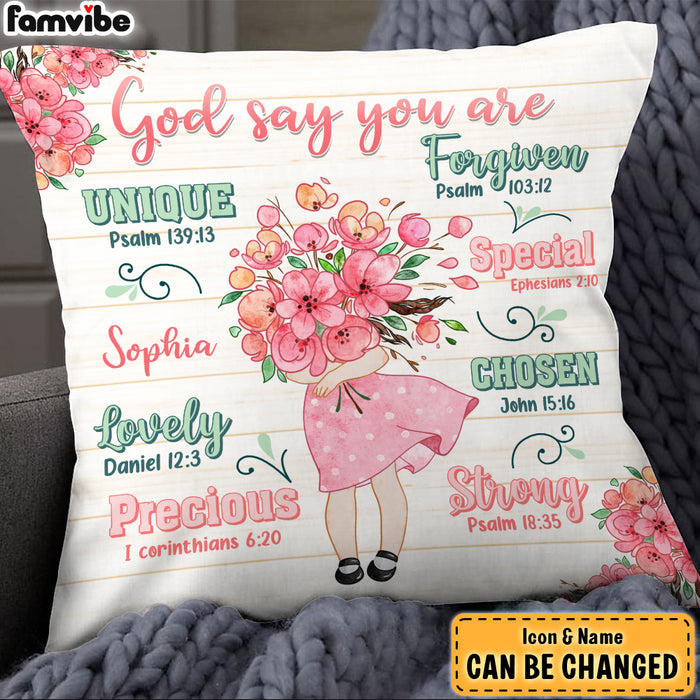Personalized Gift For Granddaughter God Says You Are Pillow 27847 1