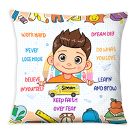 Personalized Gift For Grandson Motivation Colorful Pillow 27849 thumb 1