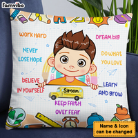 Personalized Gift For Grandson Motivation Colorful Pillow 27849 thumb 1