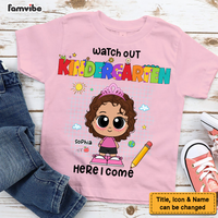 Personalized Gift For Granddaughter Watch Out Kindergarten Kid T Shirt 27850 thumb 1