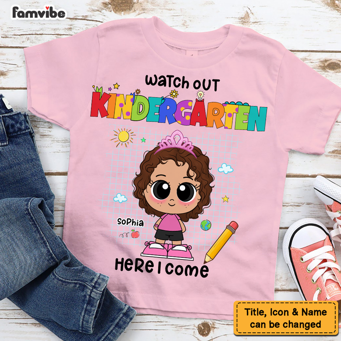 Personalized Gift For Granddaughter Watch Out Kindergarten Kid T Shirt 27850 1