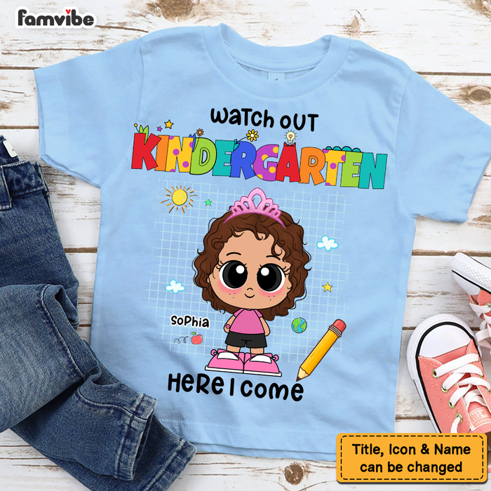 Personalized Gift For Granddaughter Watch Out Kindergarten Kid T Shirt 27850 1