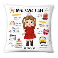 Personalized Gift For Granddaughter God Says I Am Back To School Pillow 27862 thumb 1