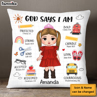 Personalized Gift For Granddaughter God Says I Am Back To School Pillow 27862 thumb 1
