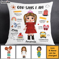 Personalized Gift For Granddaughter God Says I Am Back To School Pillow 27862 thumb 1