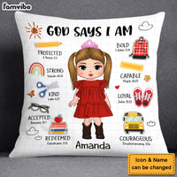 Personalized Gift For Granddaughter God Says I Am Back To School Pillow 27862 thumb 1