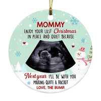 Personalized Gift For Baby Mommy Enjoy Your Christmas Circle Ornament 27864 thumb 1