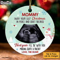 Personalized Gift For Baby Mommy Enjoy Your Christmas Circle Ornament 27864 thumb 1