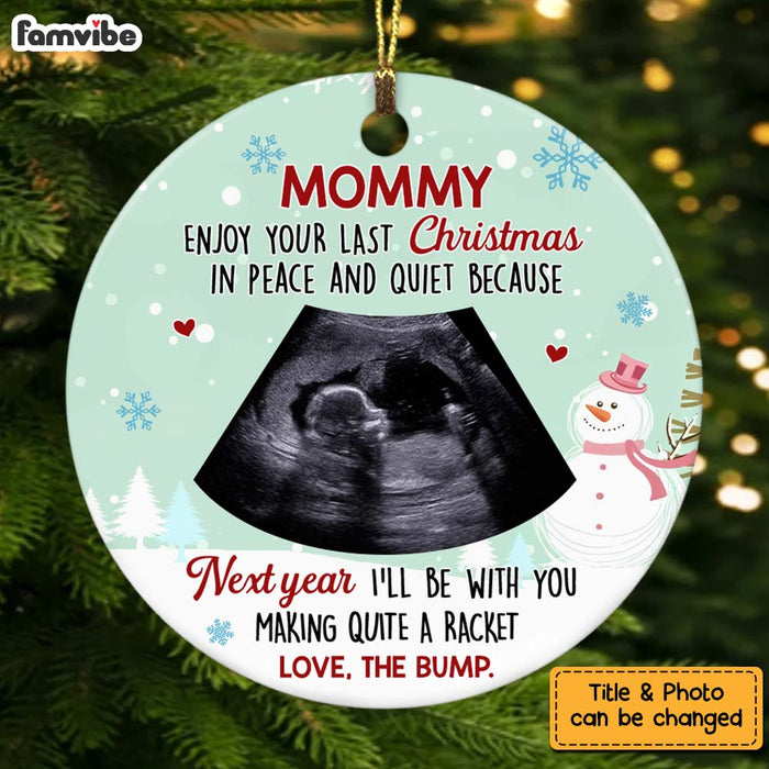 Personalized Gift For Baby Mommy Enjoy Your Christmas Circle Ornament 27864 1