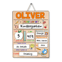 Personalized Gift For Granddaughter First Day Of School Wood Sign 27865 thumb 1