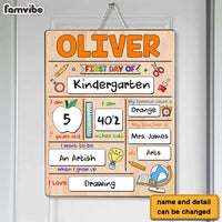 Personalized Gift For Granddaughter First Day Of School Wood Sign 27865 thumb 1
