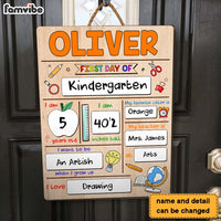 Personalized Gift For Granddaughter First Day Of School Wood Sign 27865 thumb 1