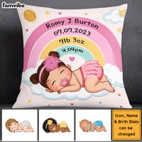 Personalized Gift For Newborn Baby Shower Nursery Pillow 27869 thumb 1