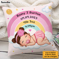 Personalized Gift For Newborn Baby Shower Nursery Pillow 27869 thumb 1