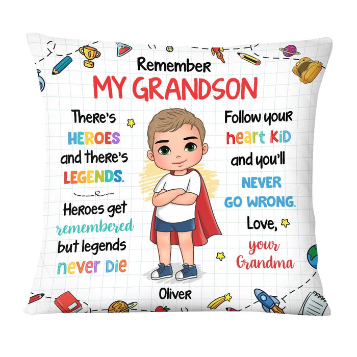 Personalized Gift For Grandson Pillow 27876 1